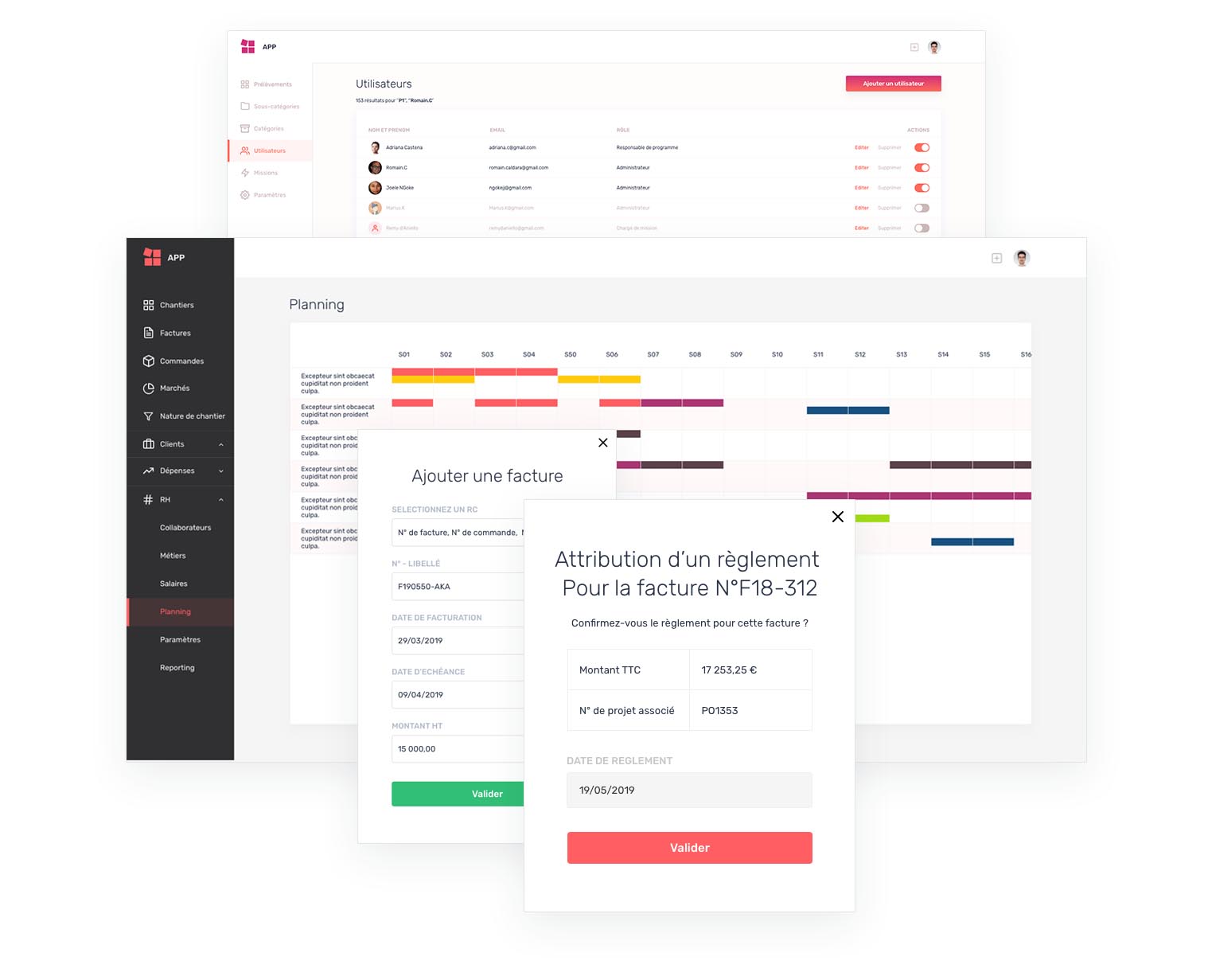 applications métier