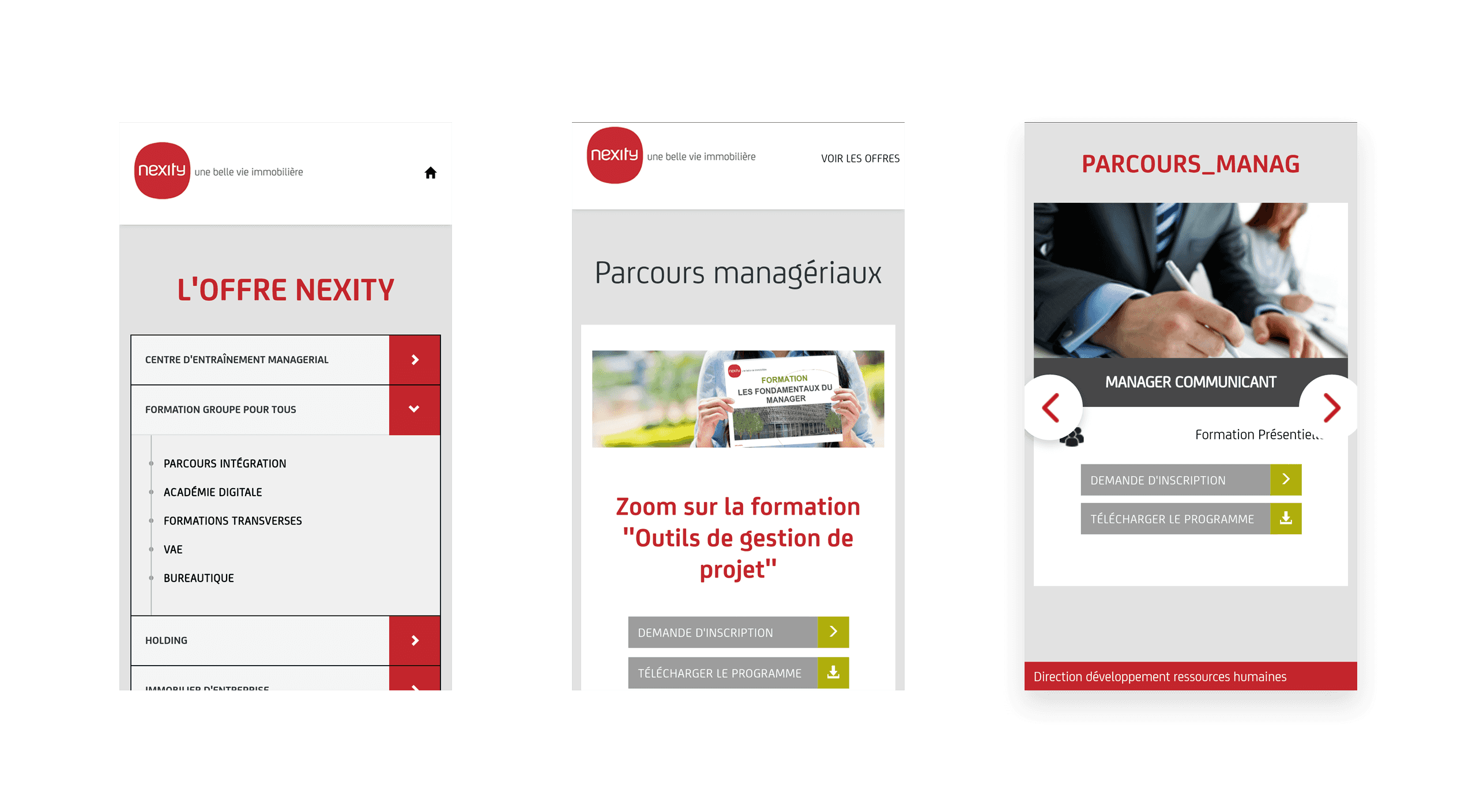 capture d'écran de l'application