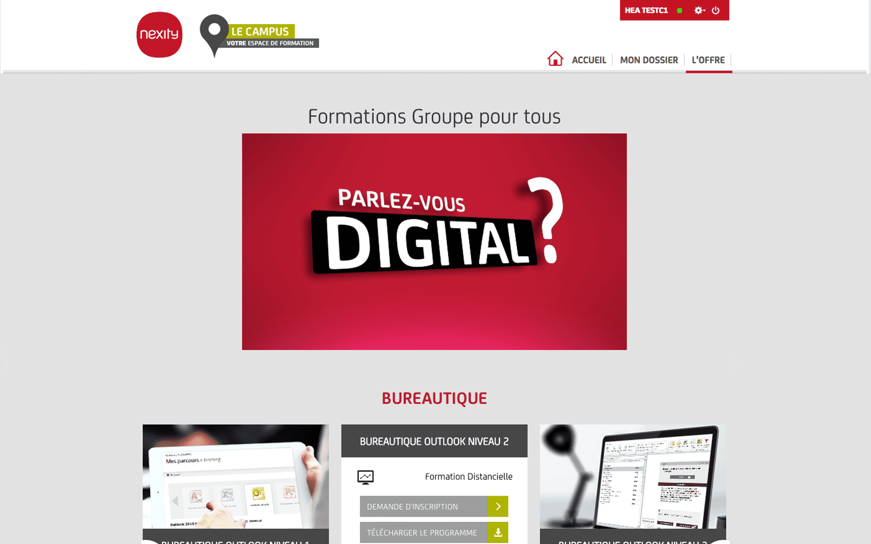 interface web