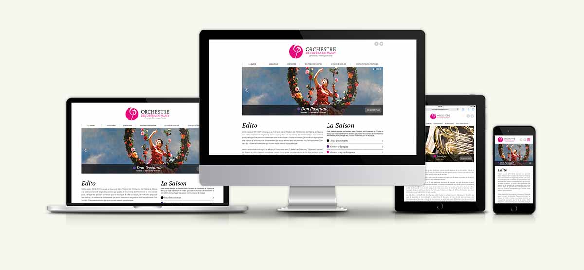 Site web de l'orchestre de Massy en Responsive Design site web responsive