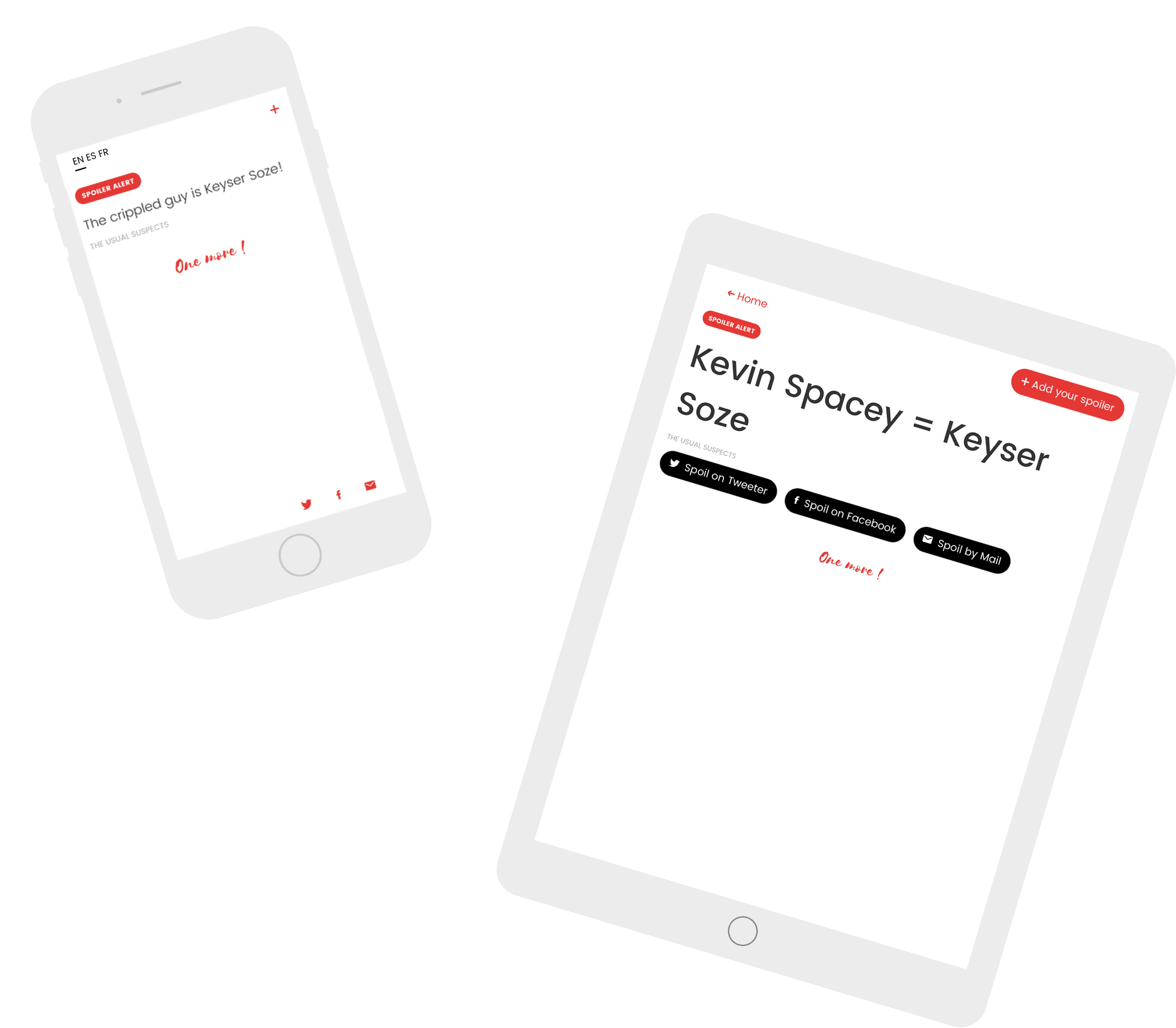 Capture d'écran application spoilme