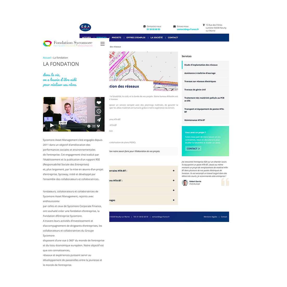 Page d'accueil d'un site institutionnel refondu